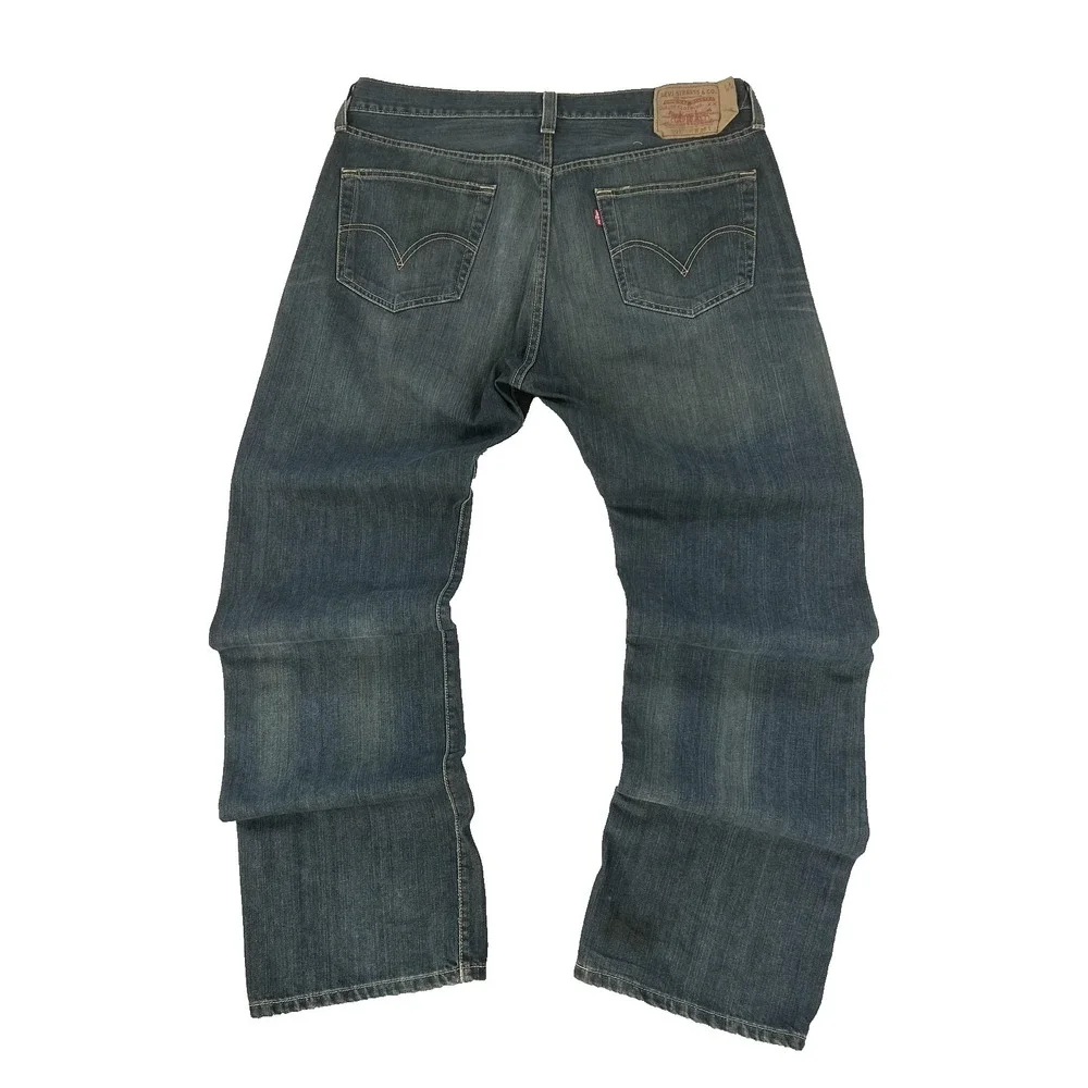 Levi's 501 Jeans Mens 38x32 Blue Med Wash Regular Classic Straight Denim Pants